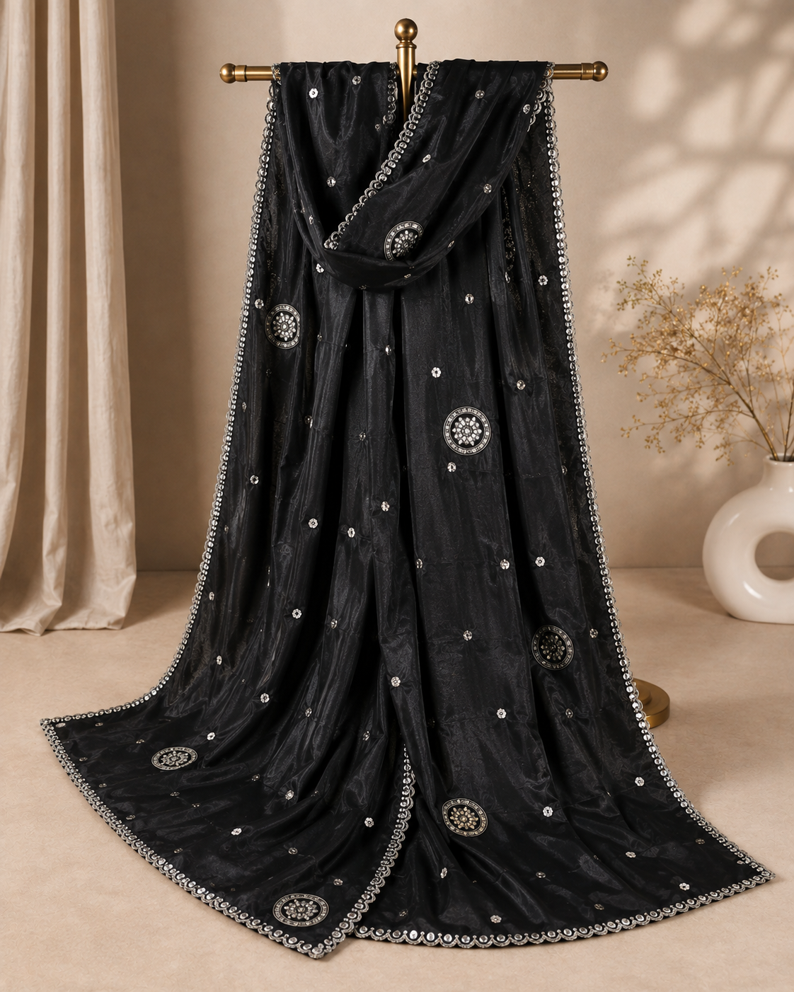 Noor-e-Siyah Black Dupatta