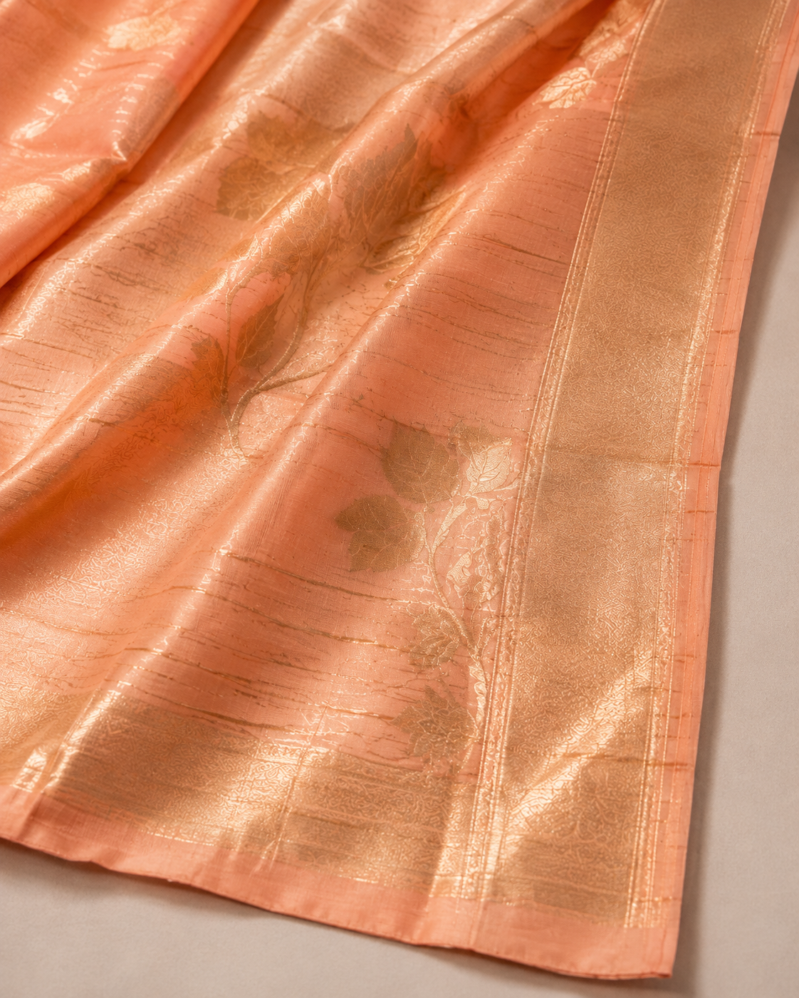 Meher Peach Banarasi Dupatta