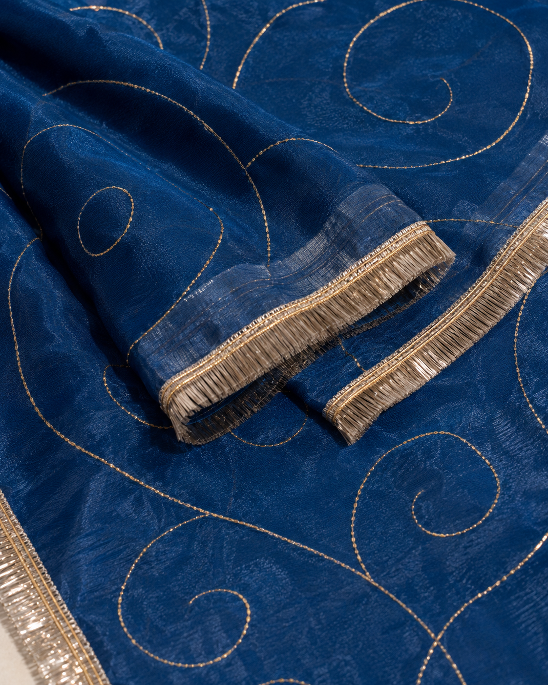 Ashvastra Neelam Noor Blue Dupatta - Back View