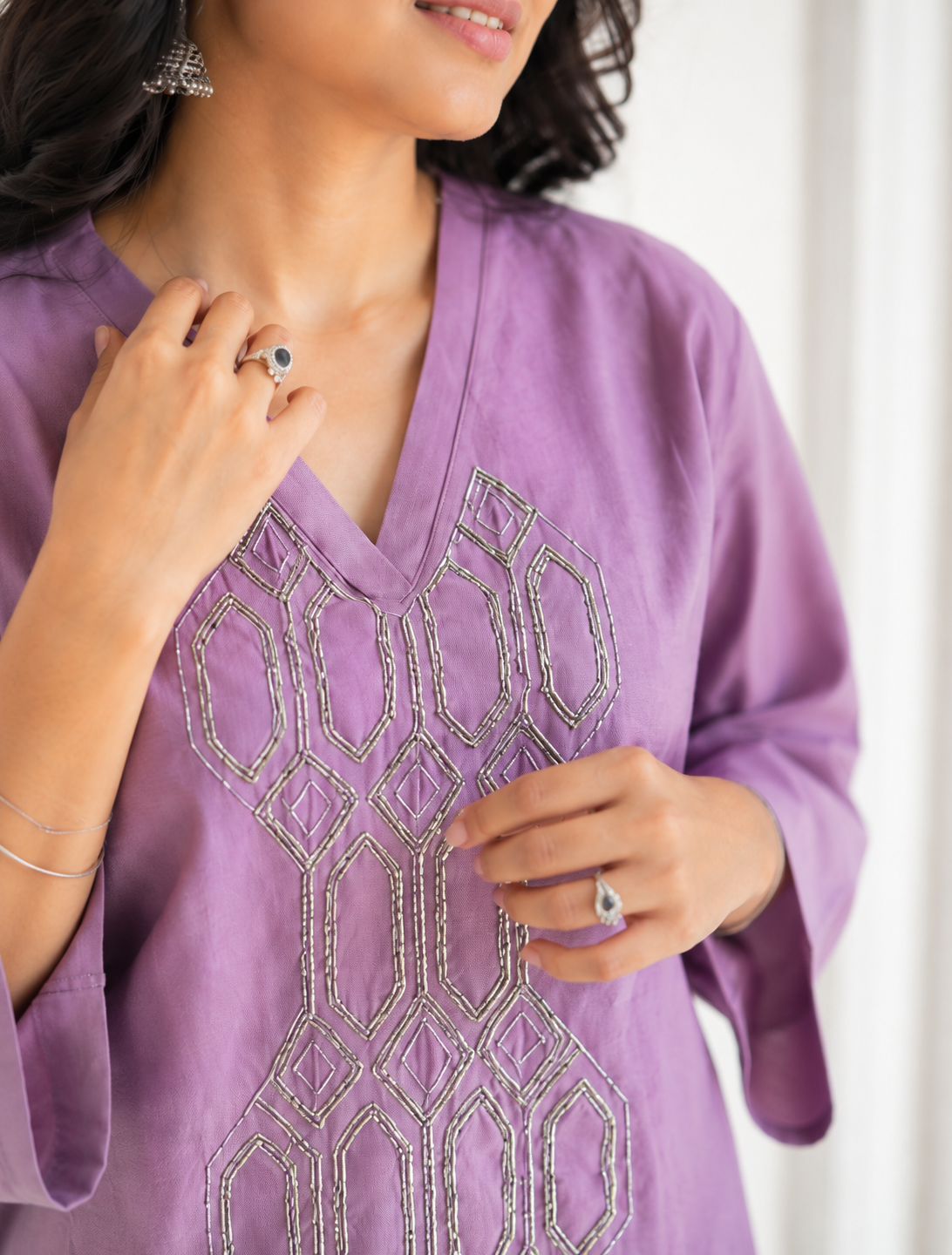 Mehkati Pyazi Zari Silk Cotton Cord-ord Set