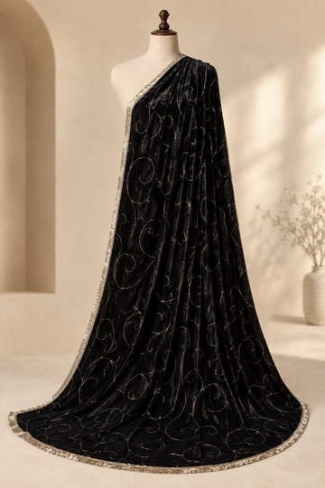 Ashvastra Rangrez Rani Balack Dupatta - Front View