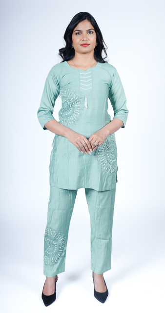 Mint green kurti