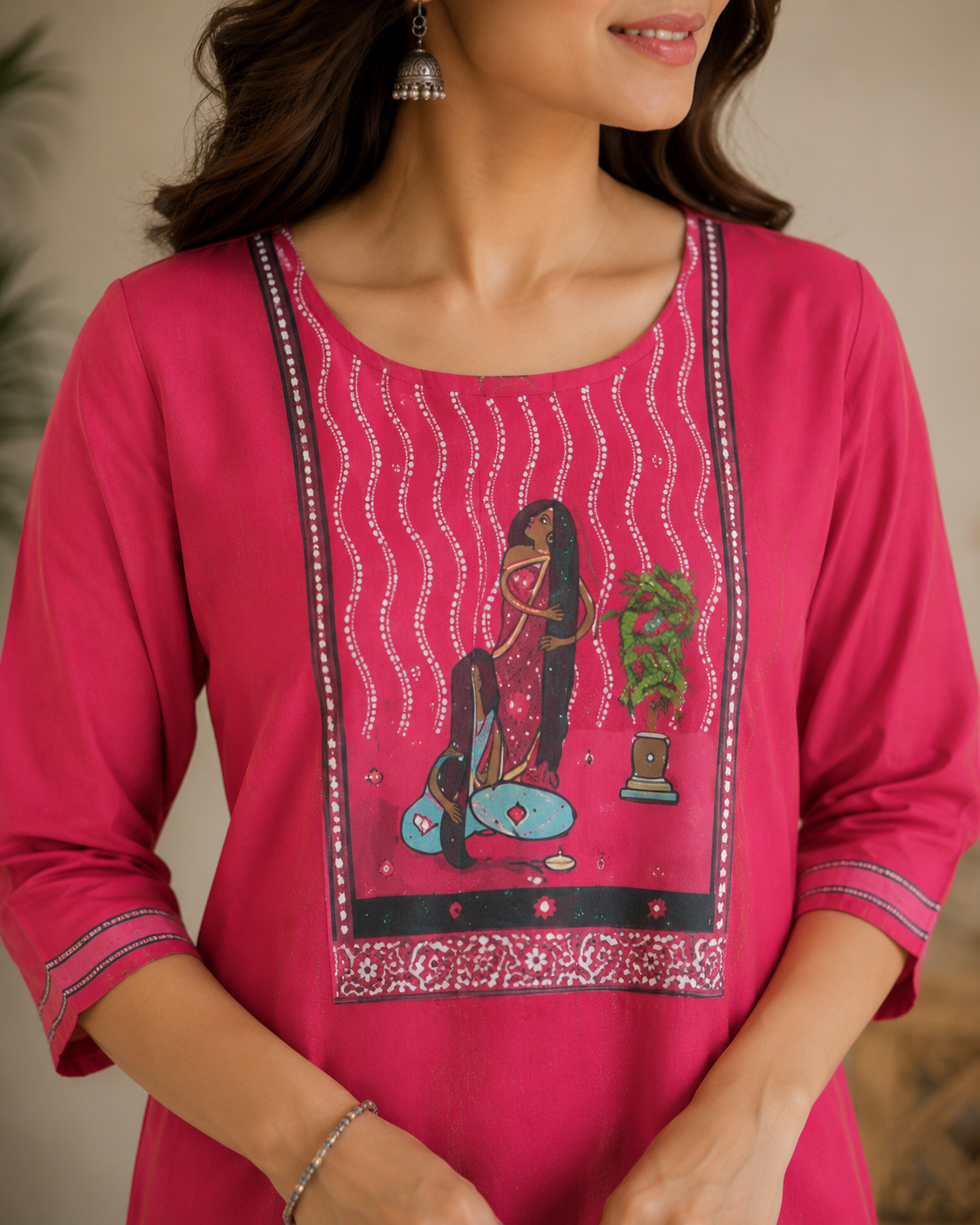 Rani Cotton Muslin Kurta