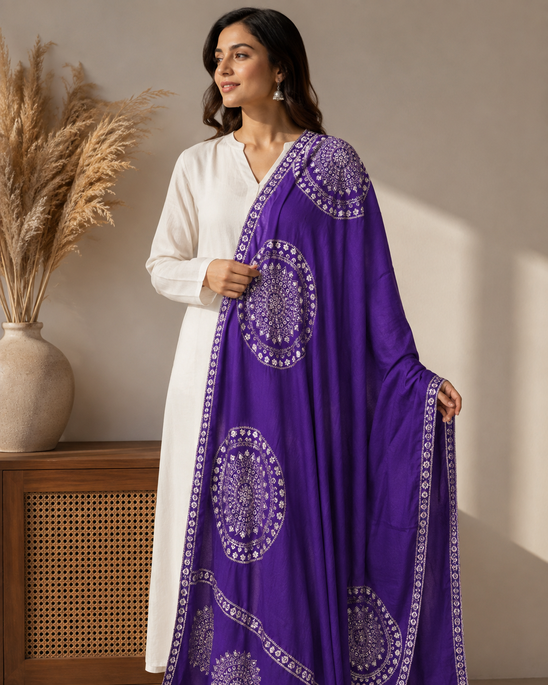 Purple Mandala Dupatta