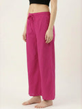 Premium Pink Cotton Wide-Leg Palazzo