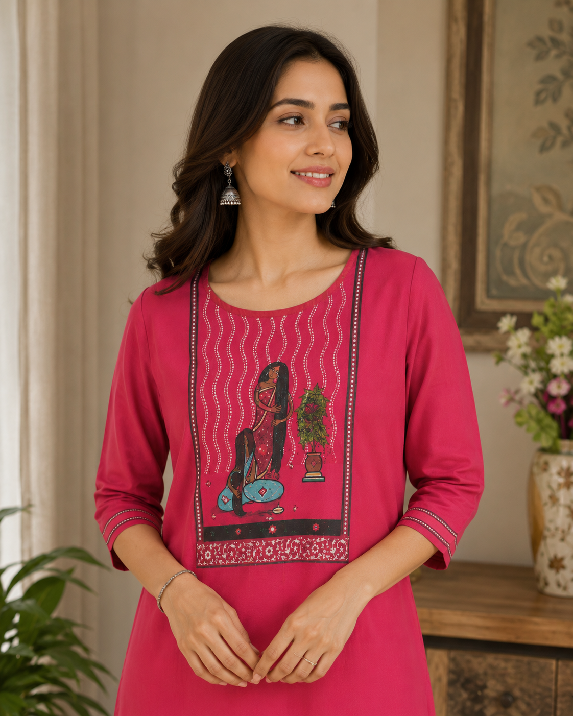 Rani Cotton Muslin Kurta