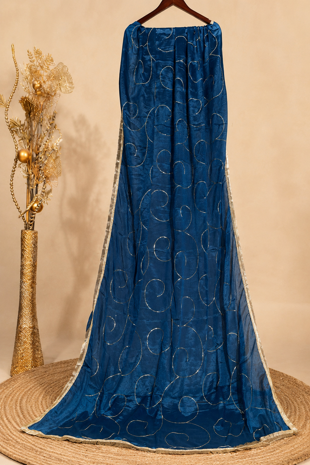 Ashvastra Neelam Noor Blue Dupatta - Front View