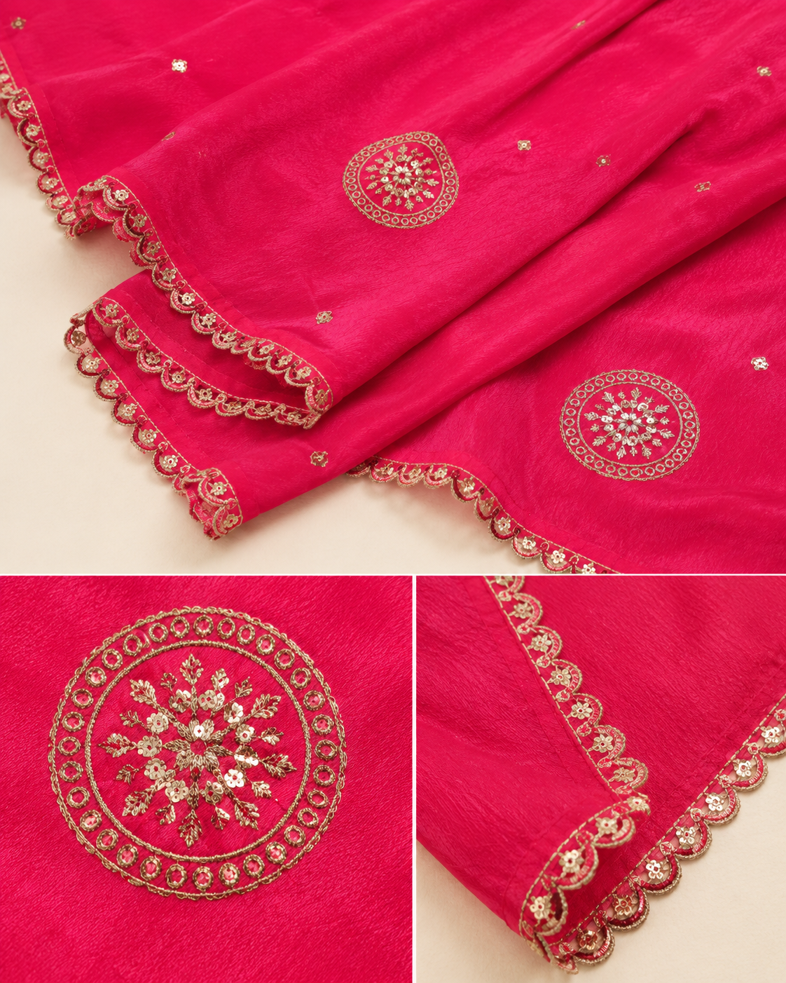 Gulabi Chandni Dupatta