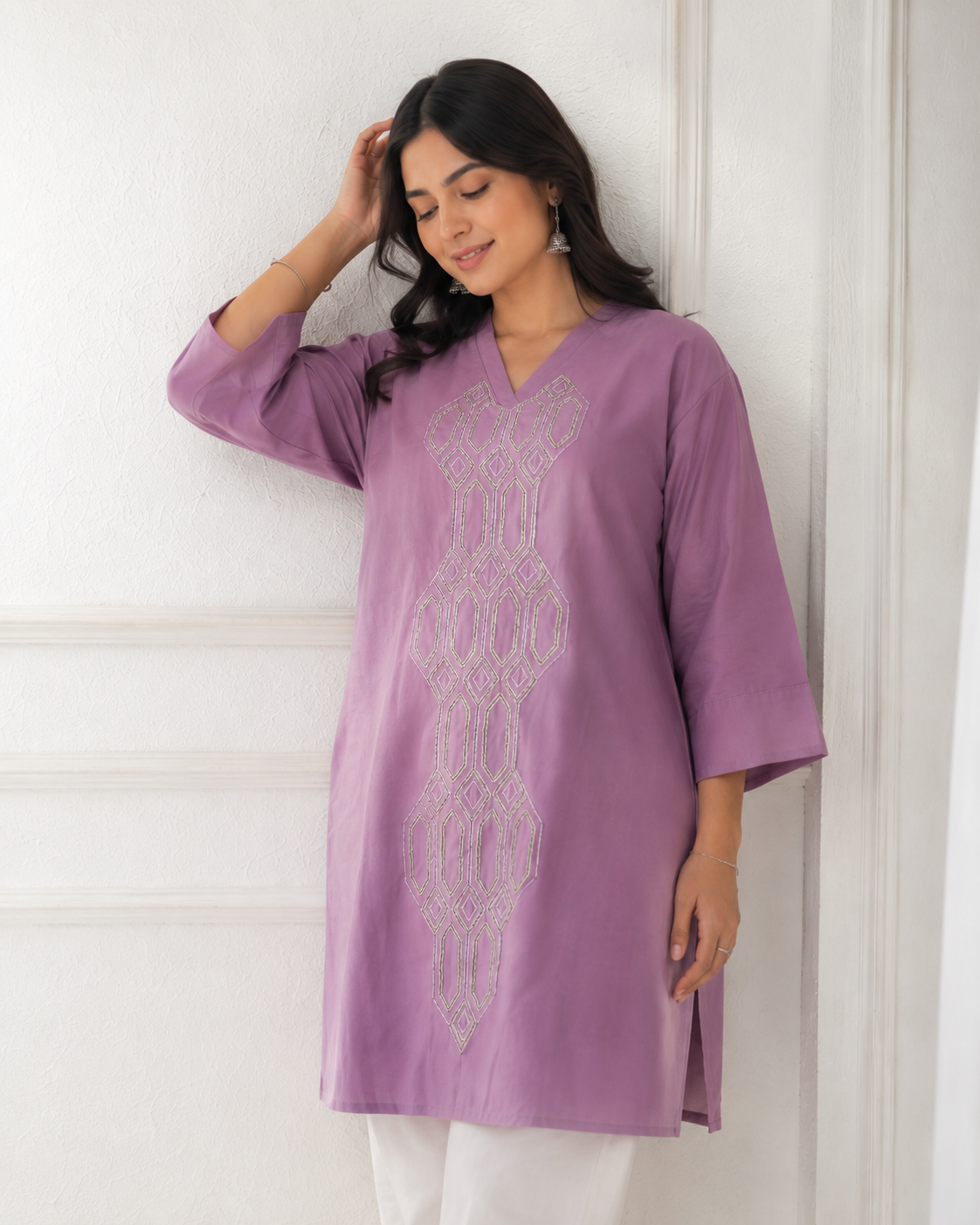 Mehkati Pyazi Zari Silk Cotton Cord-ord Set
