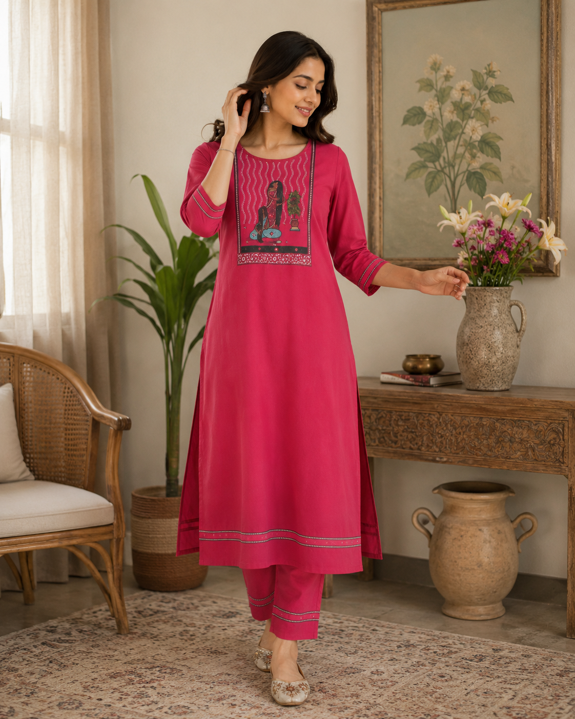 Rani Cotton Muslin Kurta