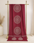 Rangrez Wine Mandala Printed Dupatta