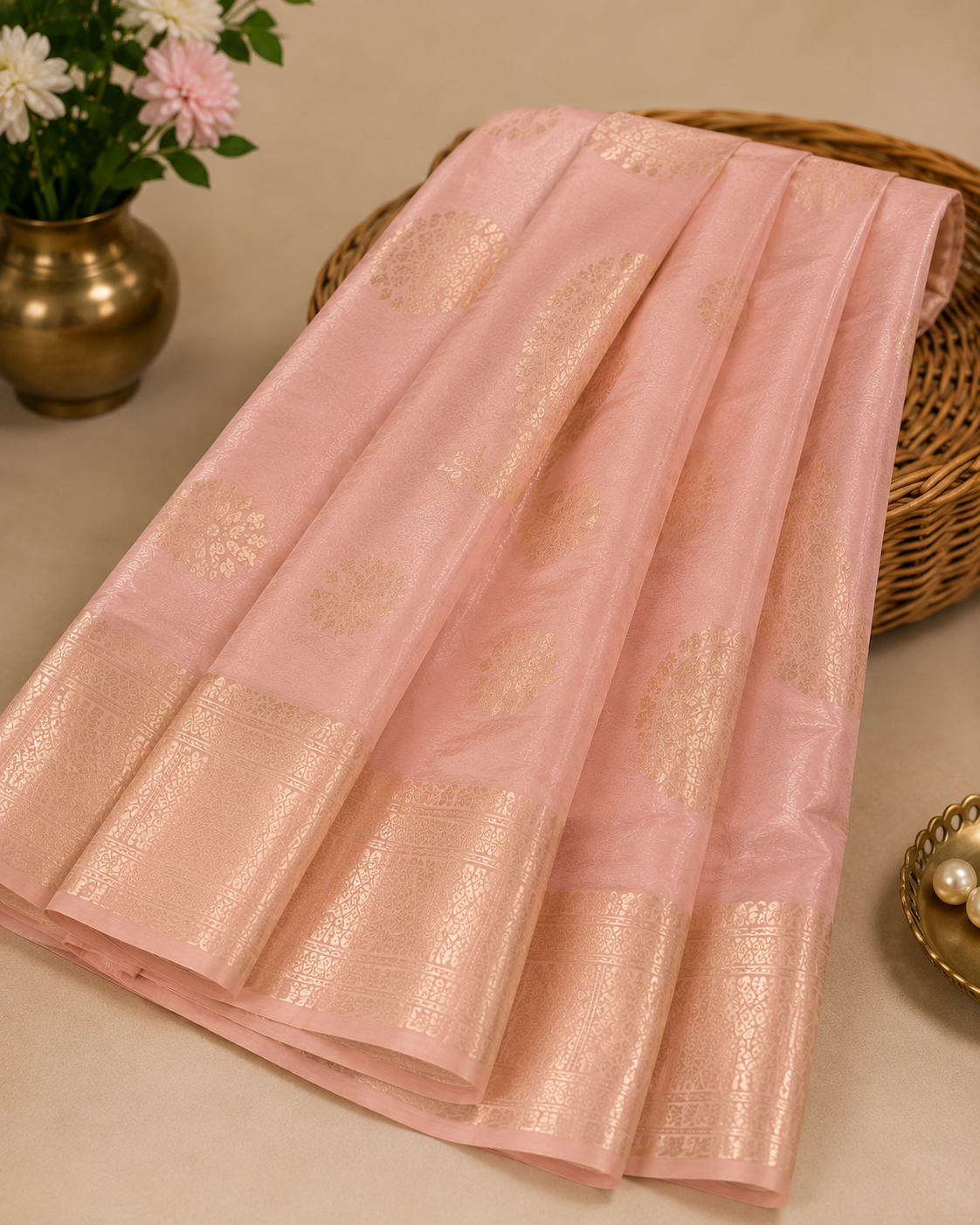 Ashvastra Noor-e-Gul Pink Dupatta - Side Profile & Fit
