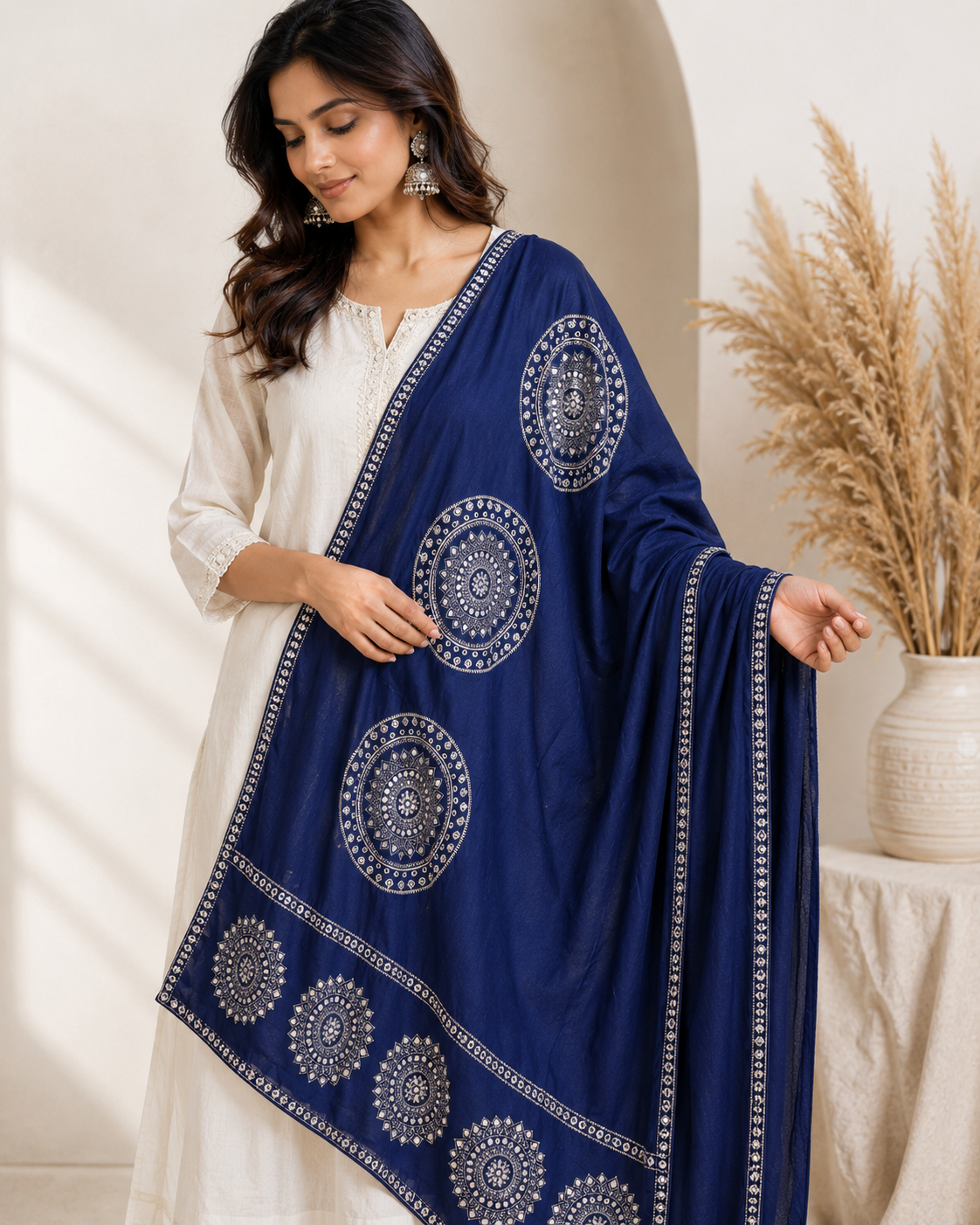 Rajwada Indigo Dupatta