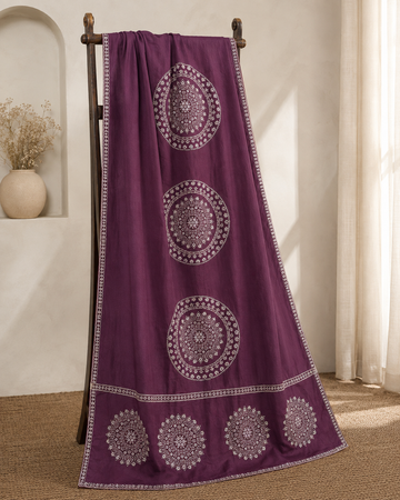 Rangrez Plum Mandala Dupatta