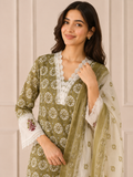 Meher Olive Cotton Set