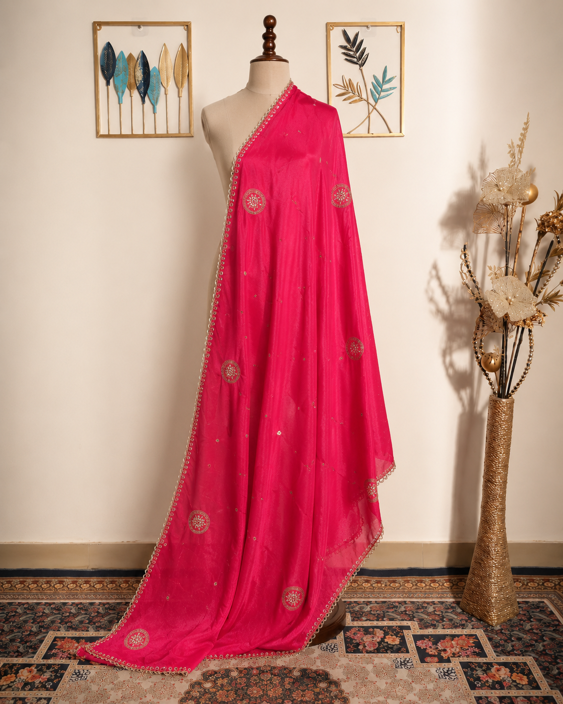 Gulabi Chandni Dupatta