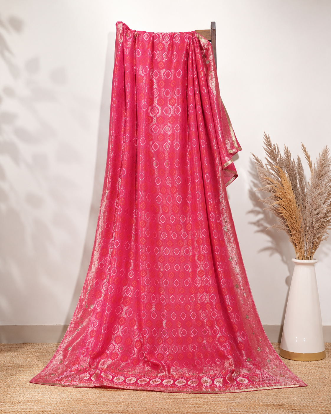 Rani Gulab Banarasi Dupatta
