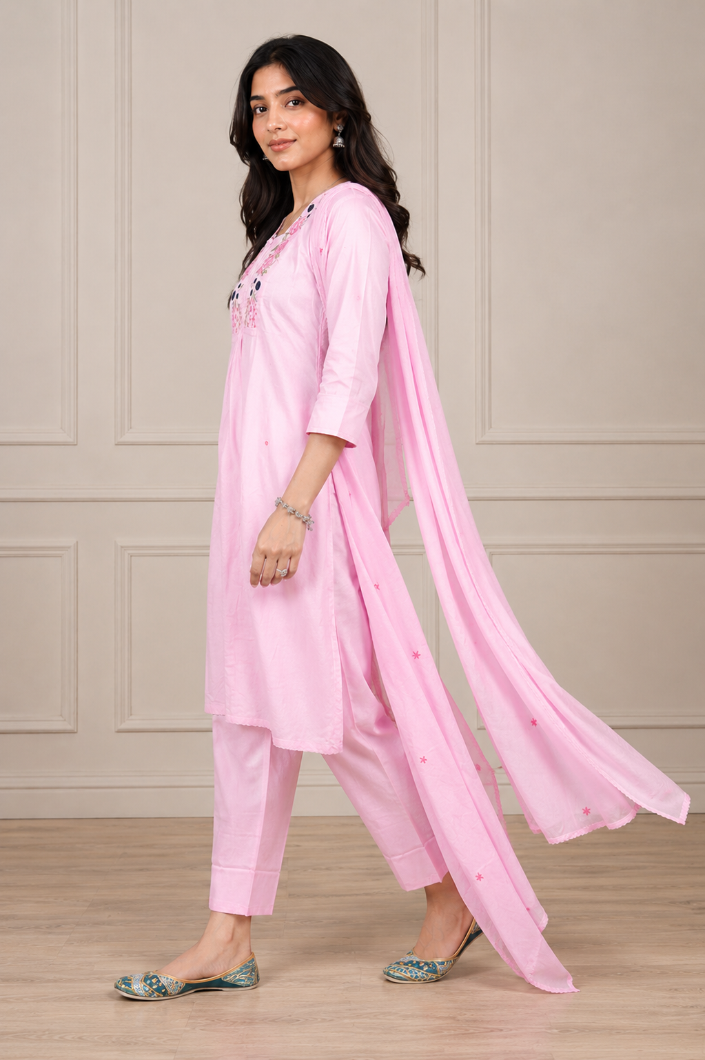 Nur Lavender Mirror Three Piece Suit