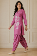 Mehakti Gulabi White Zari Work Co-Ord Set