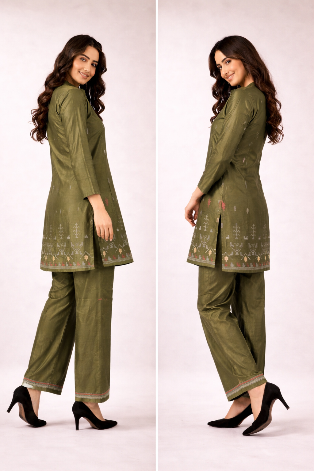 Silk-blend / art-silk fabric Kurta Set