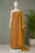 Gulnaar Powder Blue Vine Embroidered Unstitched Suit Set