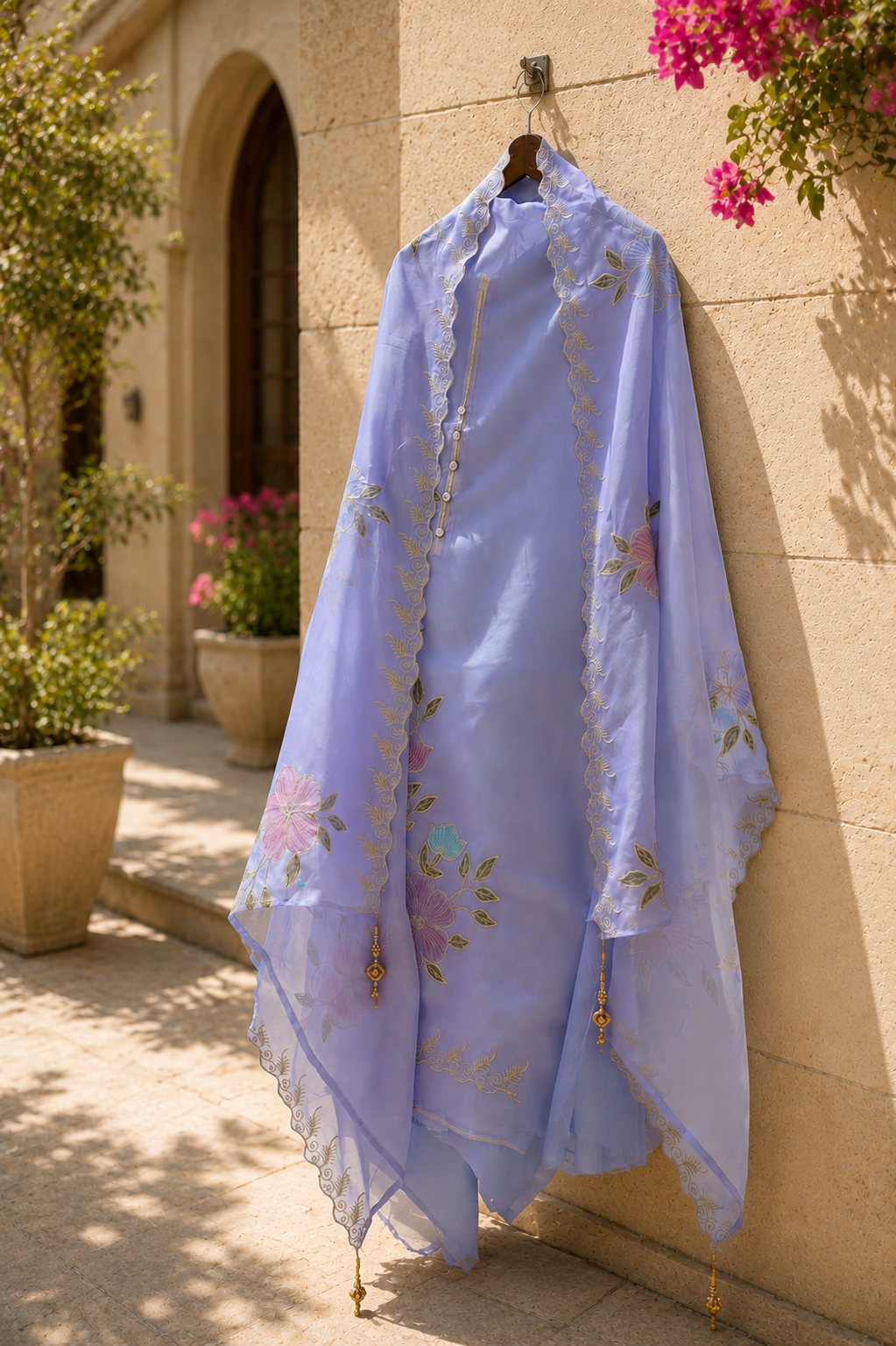 Aaranya Zari Bloom Embroidered Ethnic Kurta Set