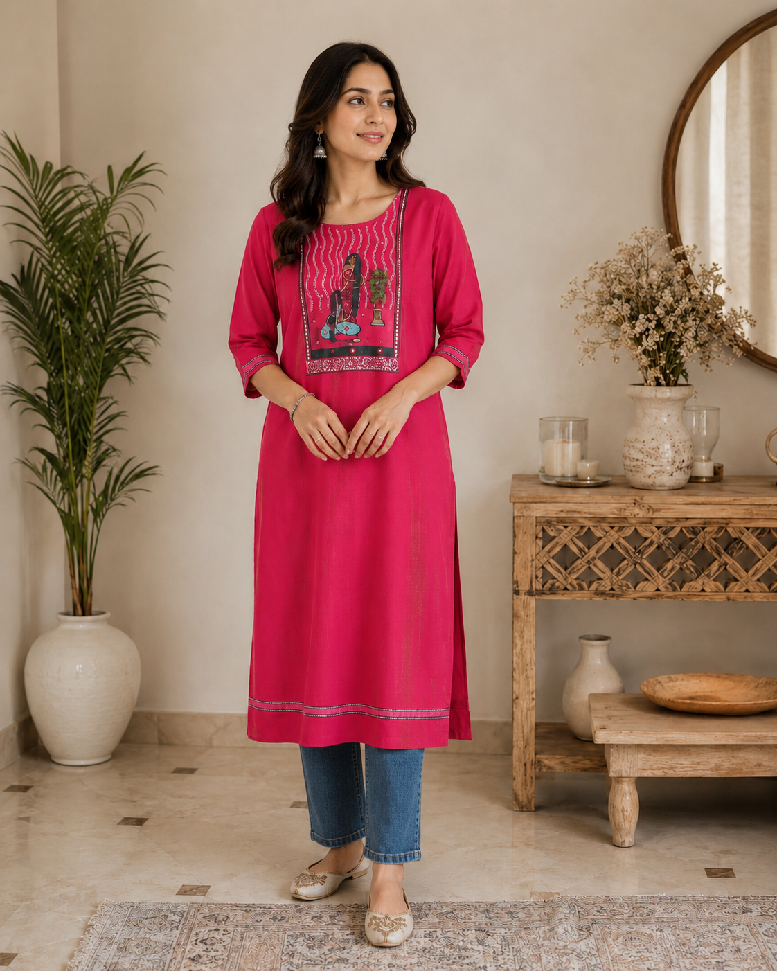 Rani Cotton Muslin Kurta
