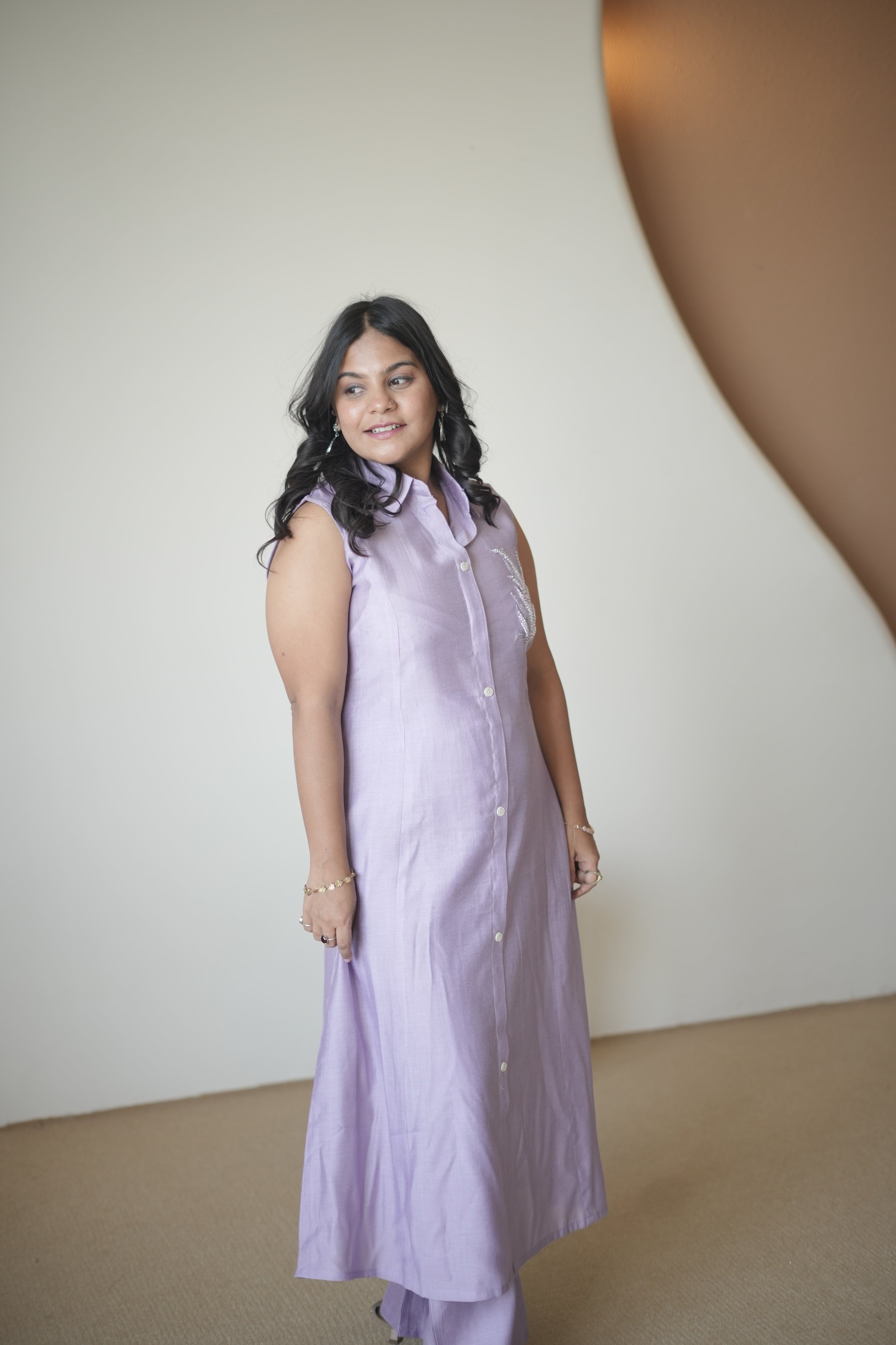 Mehakati Lavendar Two Piece Kurta set