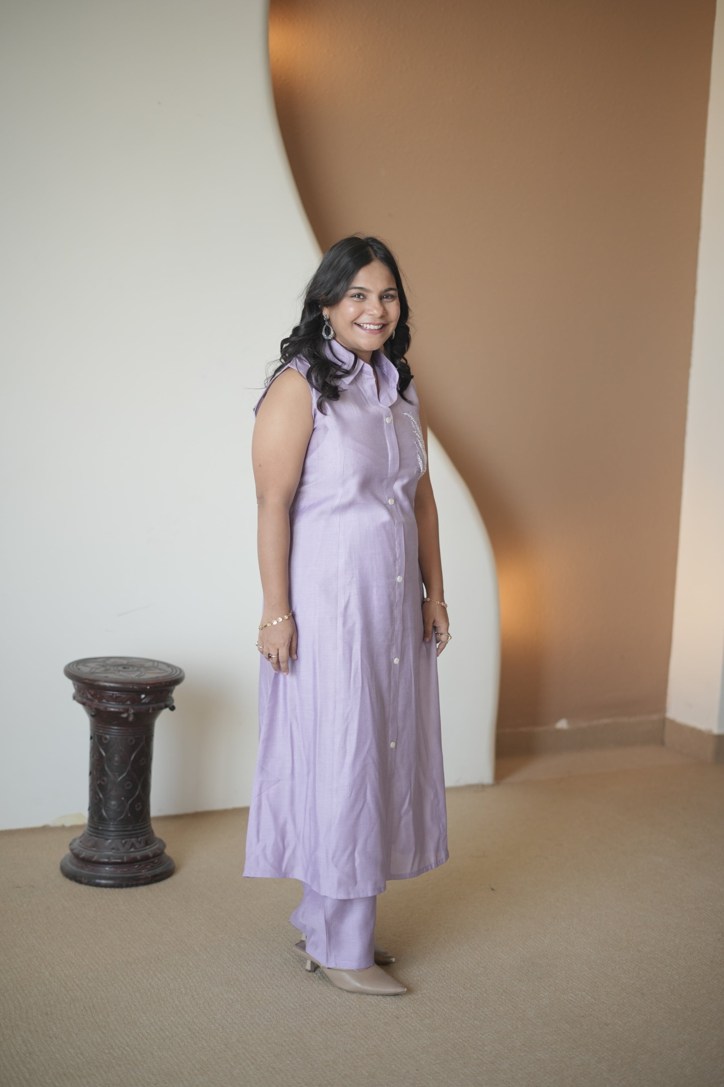 Mehakati Lavendar Two Piece Kurta set