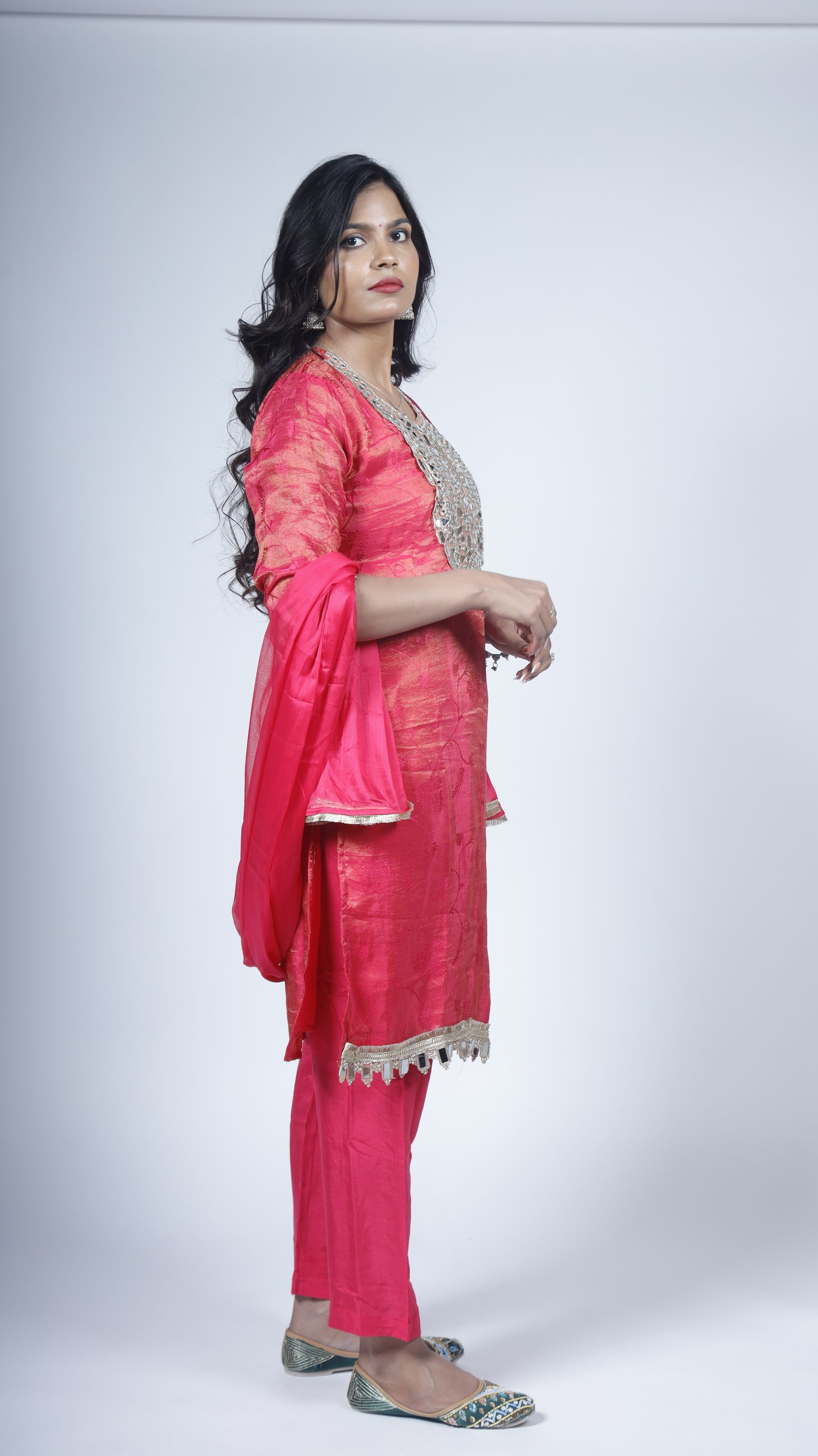 Noor Banarsi Mirror Suit With Dupatta