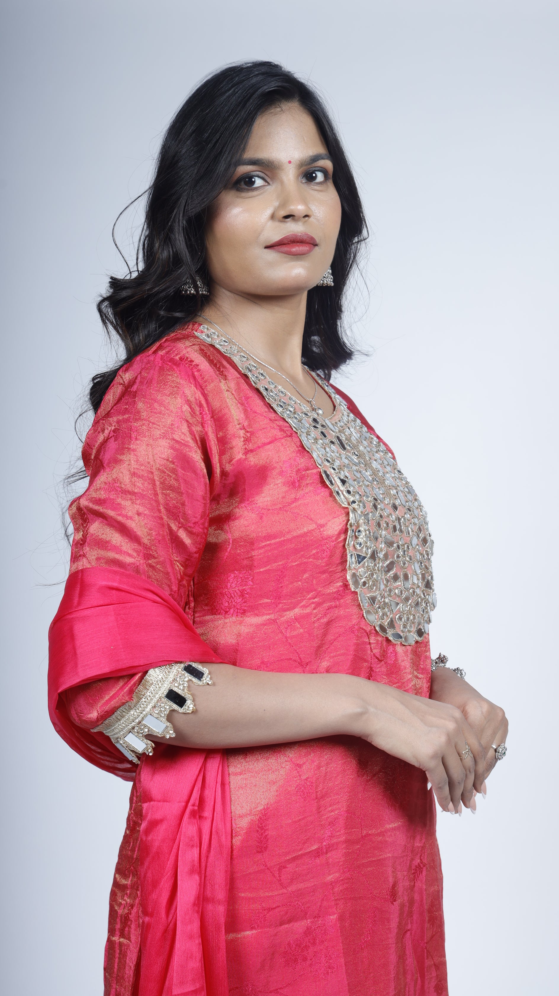 Noor Banarsi Mirror Suit With Dupatta