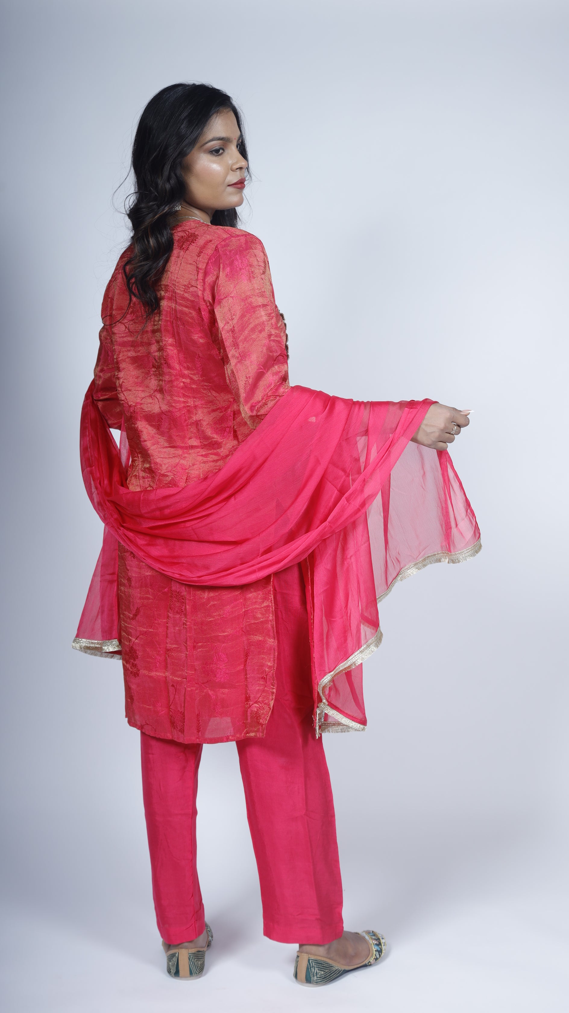 Noor Banarsi Mirror Suit With Dupatta