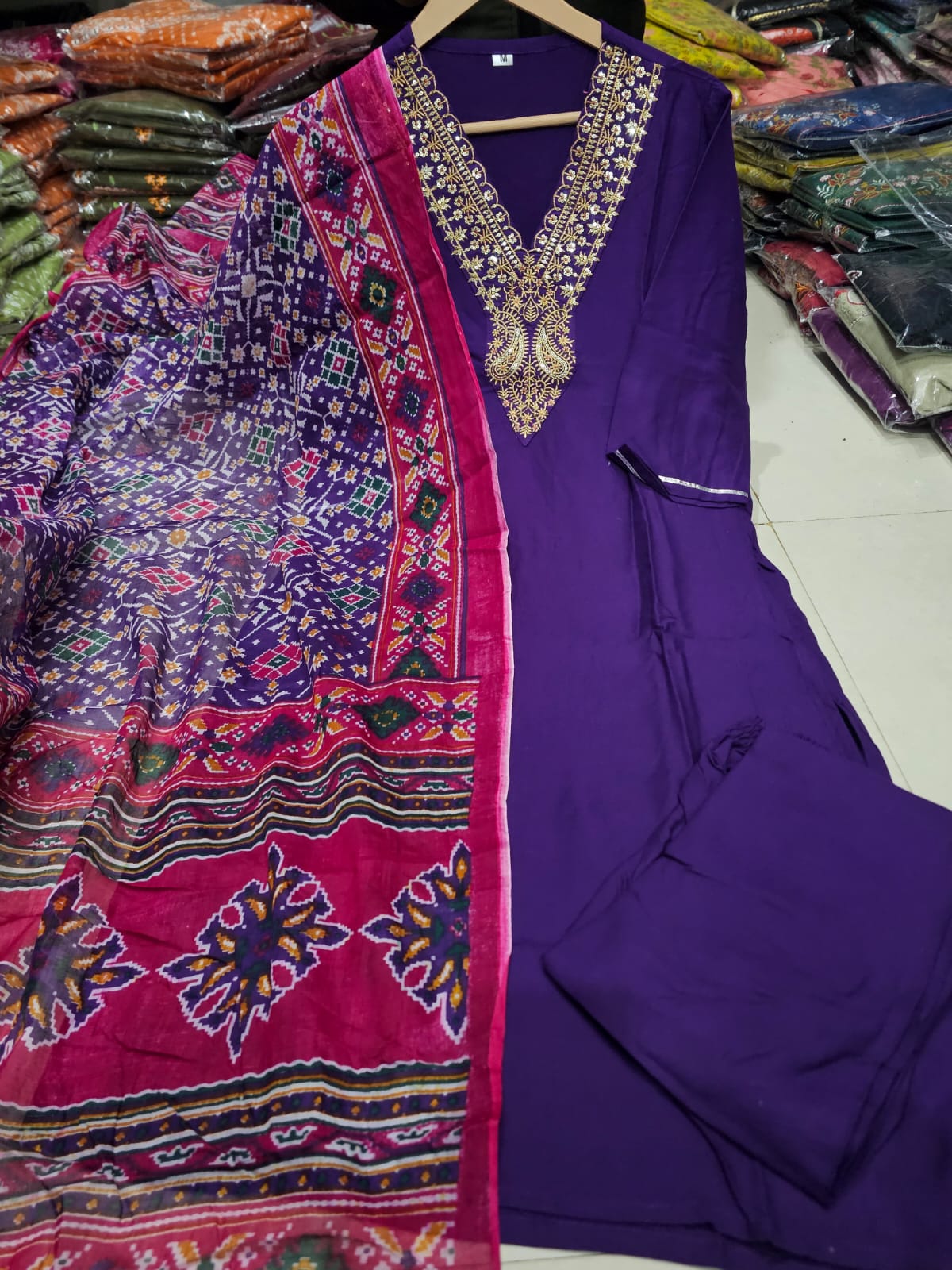 Rajsi Noor Purple Embroidered Kurta Set with Dupatta