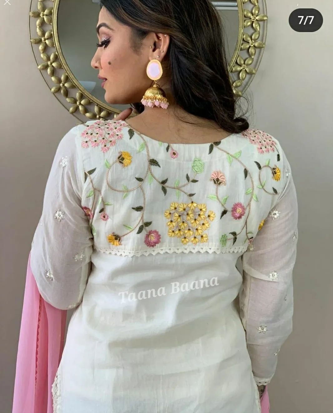 Gulbahar White Floral Embroidered Kurta Set with Dupatta