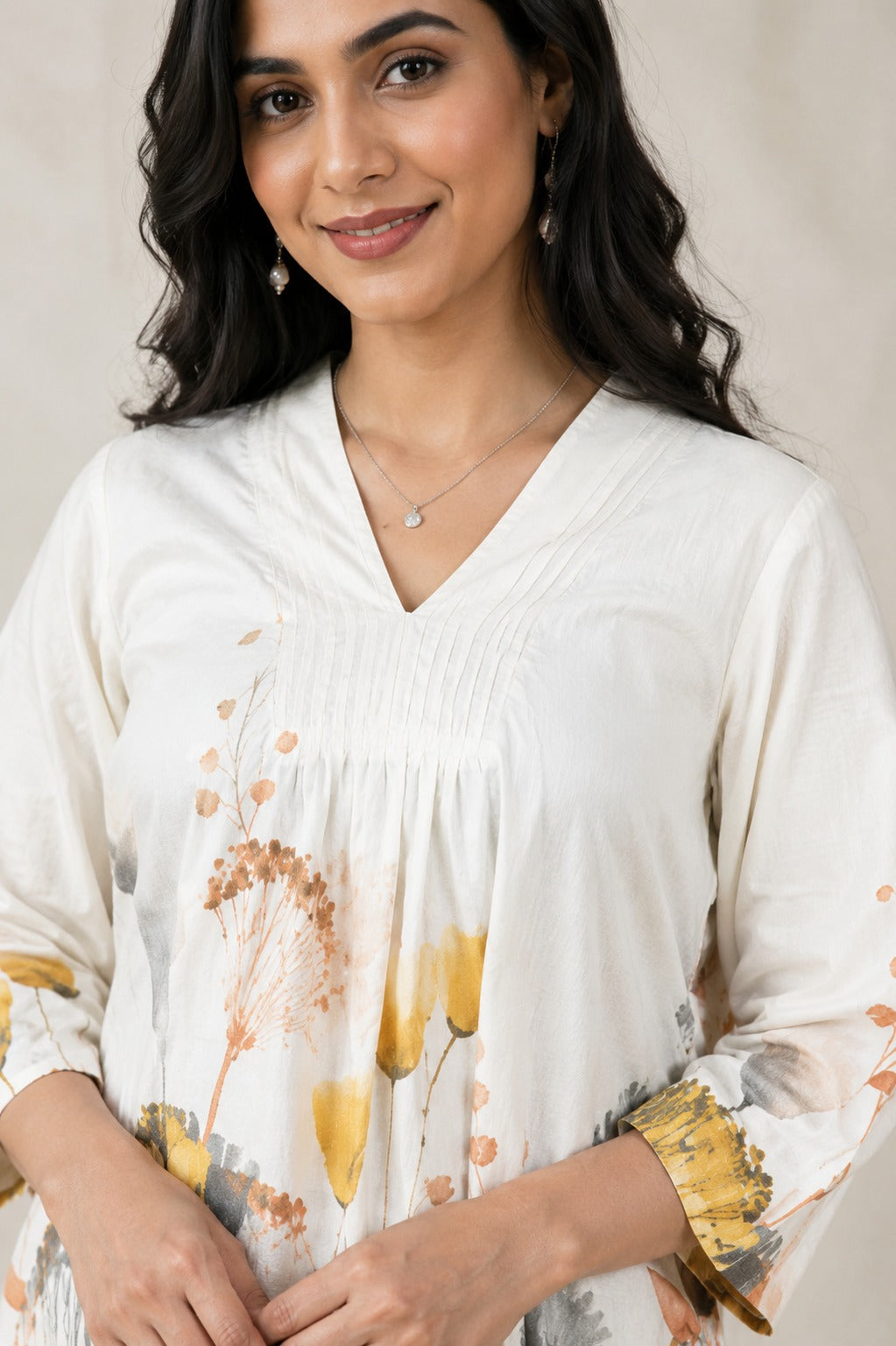 Mehakti Khadi off white cord set