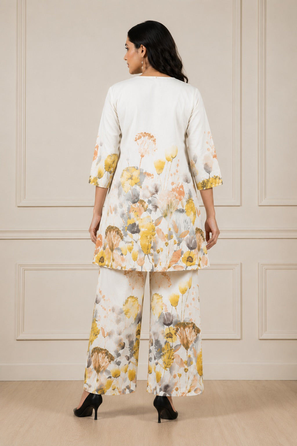 Mehakti Khadi off white cord set