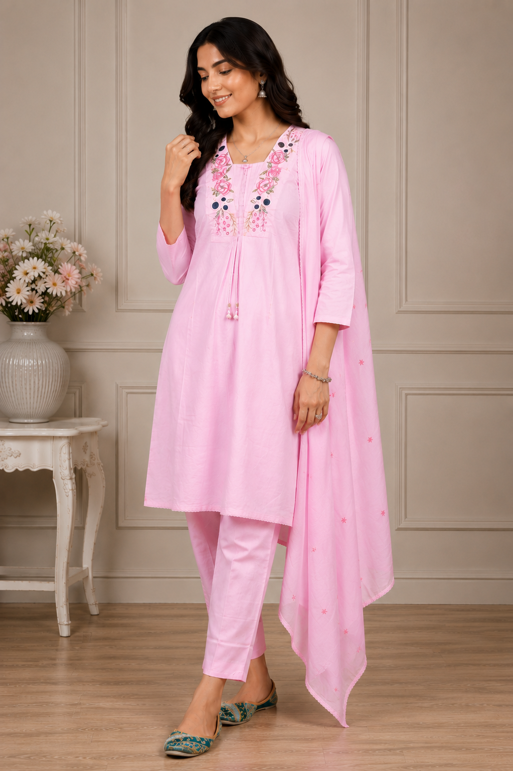 Nur Lavender Mirror Three Piece Suit