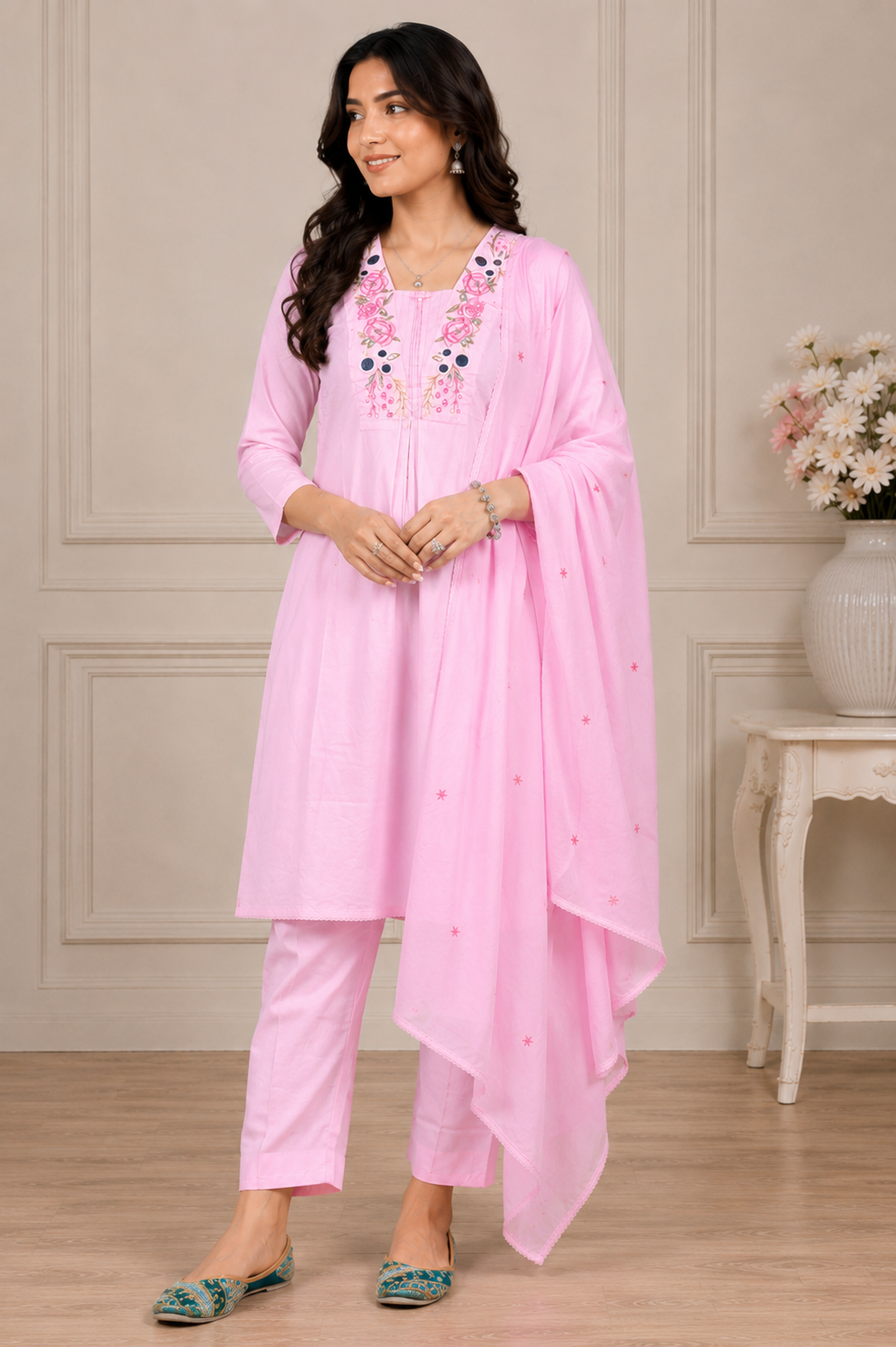 Nur Lavender Mirror Three Piece Suit