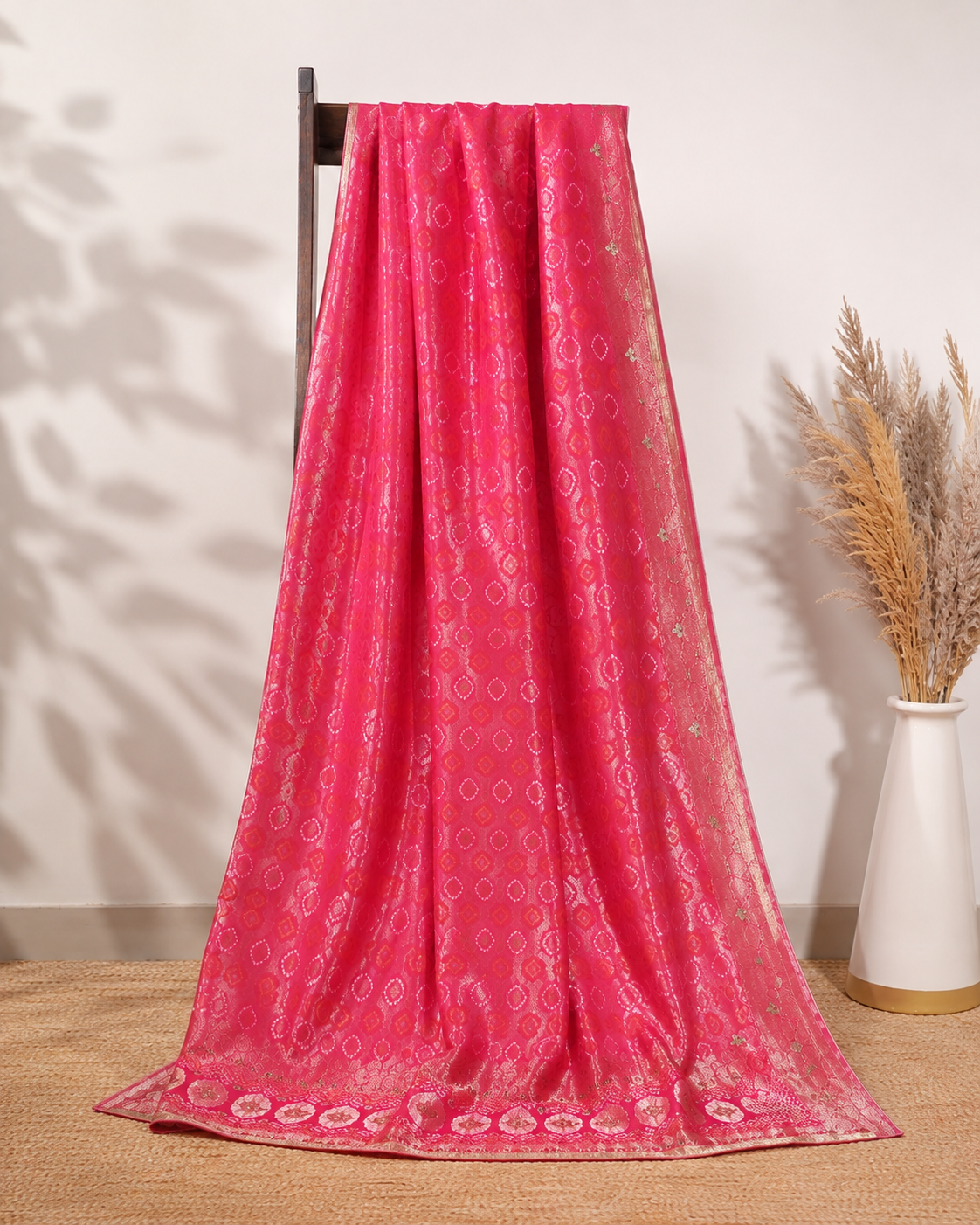 Rani Gulab Banarasi Dupatta