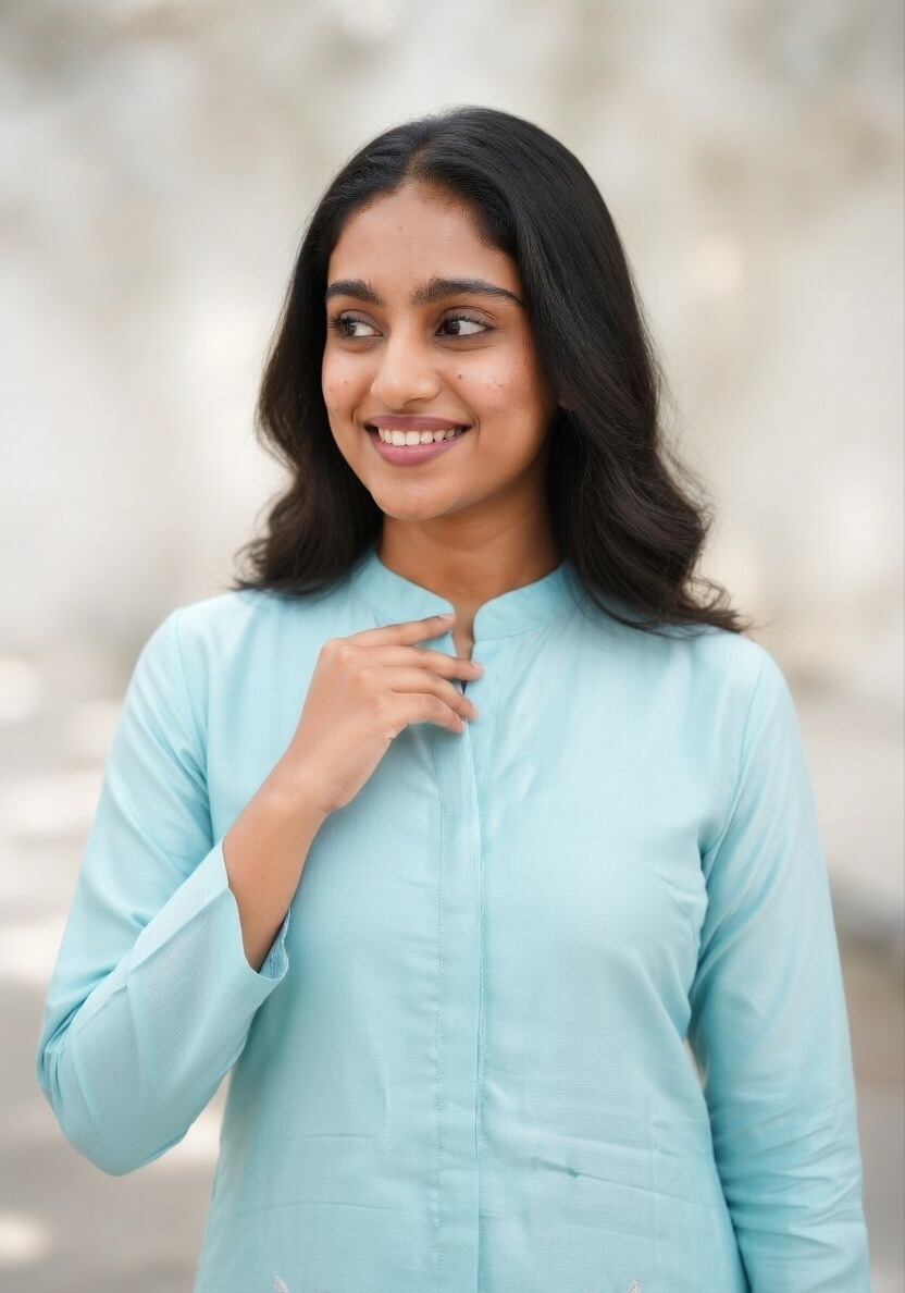 Azure Blossom Embroidered Co-ord Set (Modern & Classy)